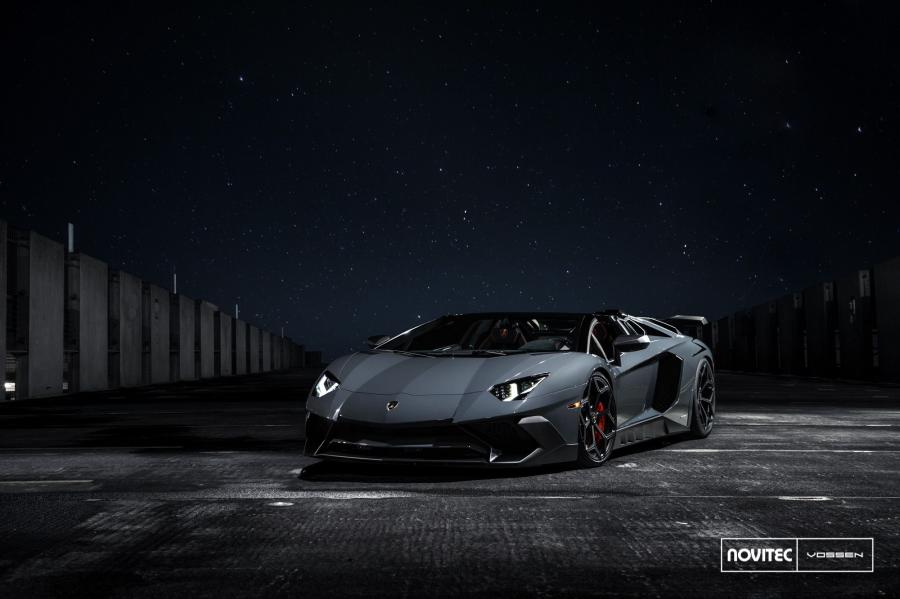 Lamborghini Aventador LP750-4 Superveloce Black by Novitec Rosso on Vossen Wheels (NV1) '2017